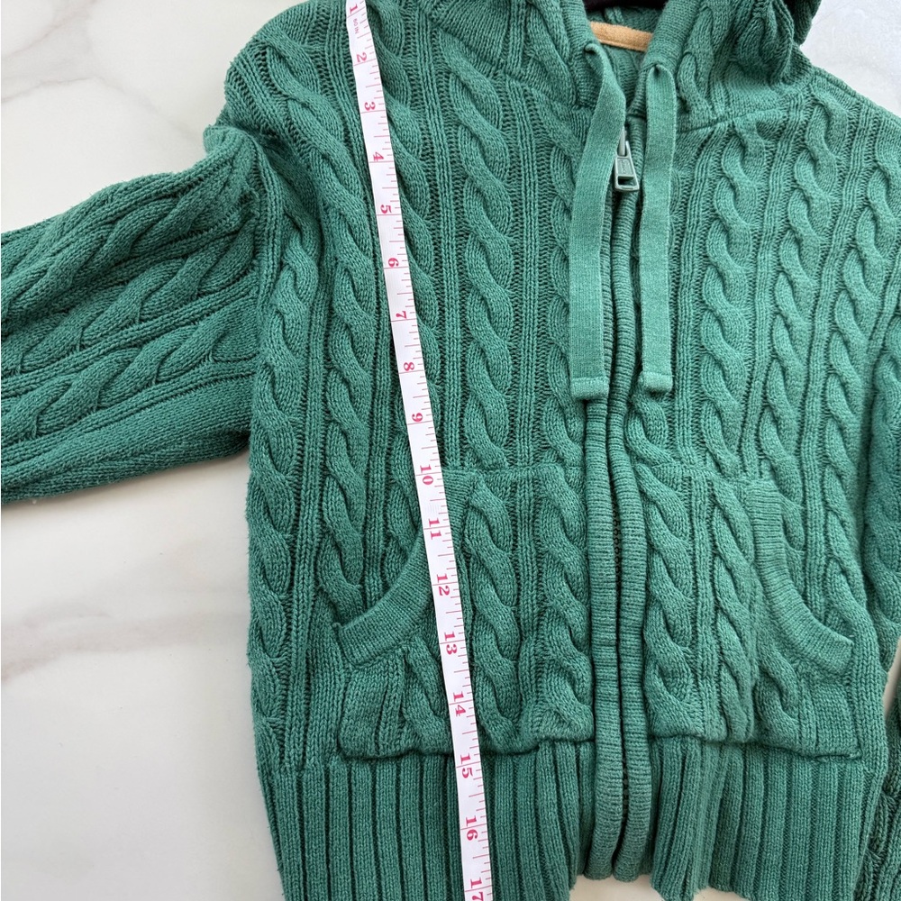 American Eagle Outfitters Green Hooded Cardigan - Picture 5 of 7